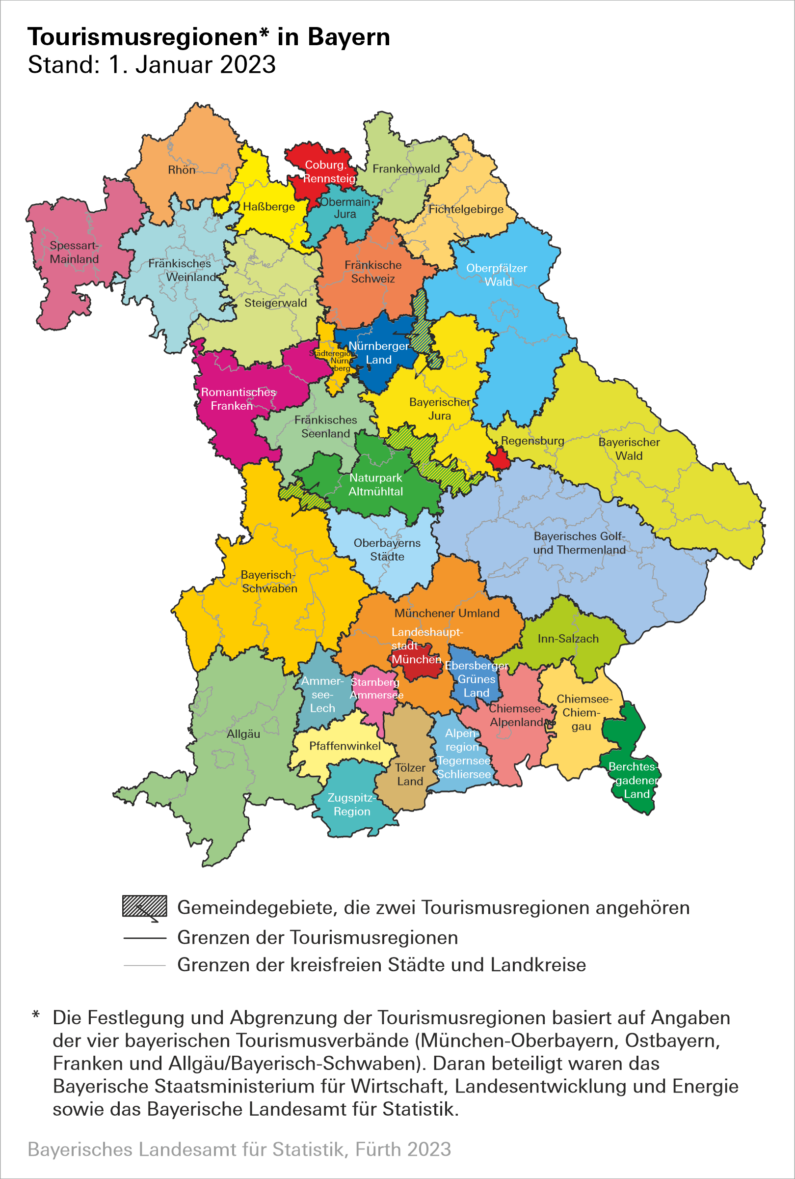 Tourismusregionen in Bayern Tourismusregionen in Bayern