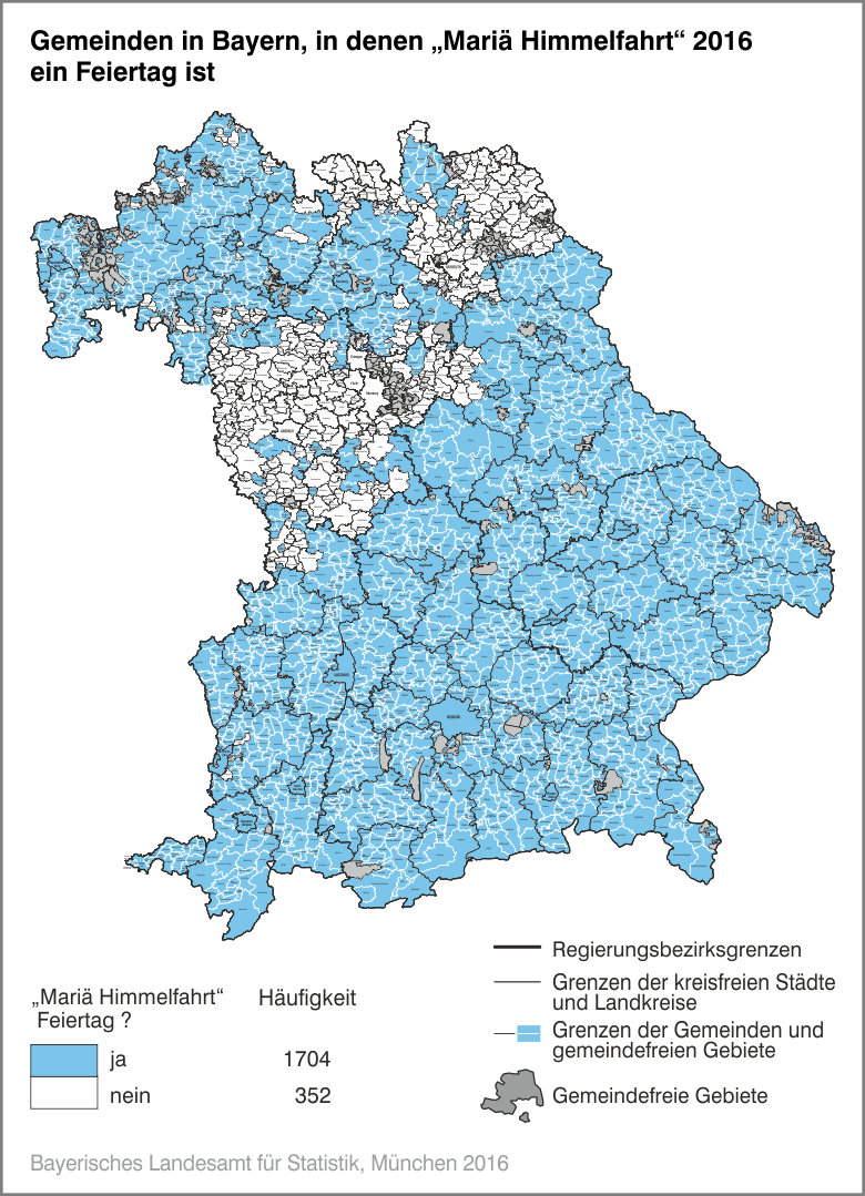 Gemeinden in bayern, in denen "Mariä Himmelfahrt" 2016 ein Feiertag ist Gemeinden in bayern, in denen "Mariä Himmelfahrt" 2016 ein Feiertag ist