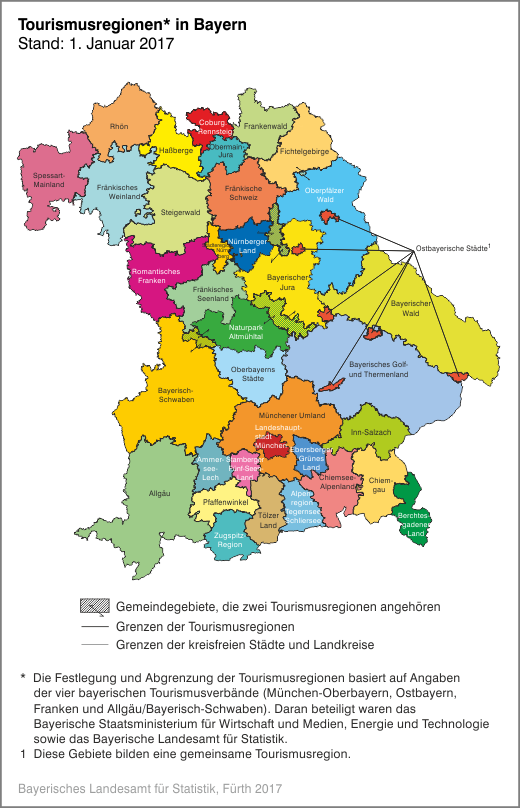 Tourismusregionen in Bayern Tourismusregionen in Bayern