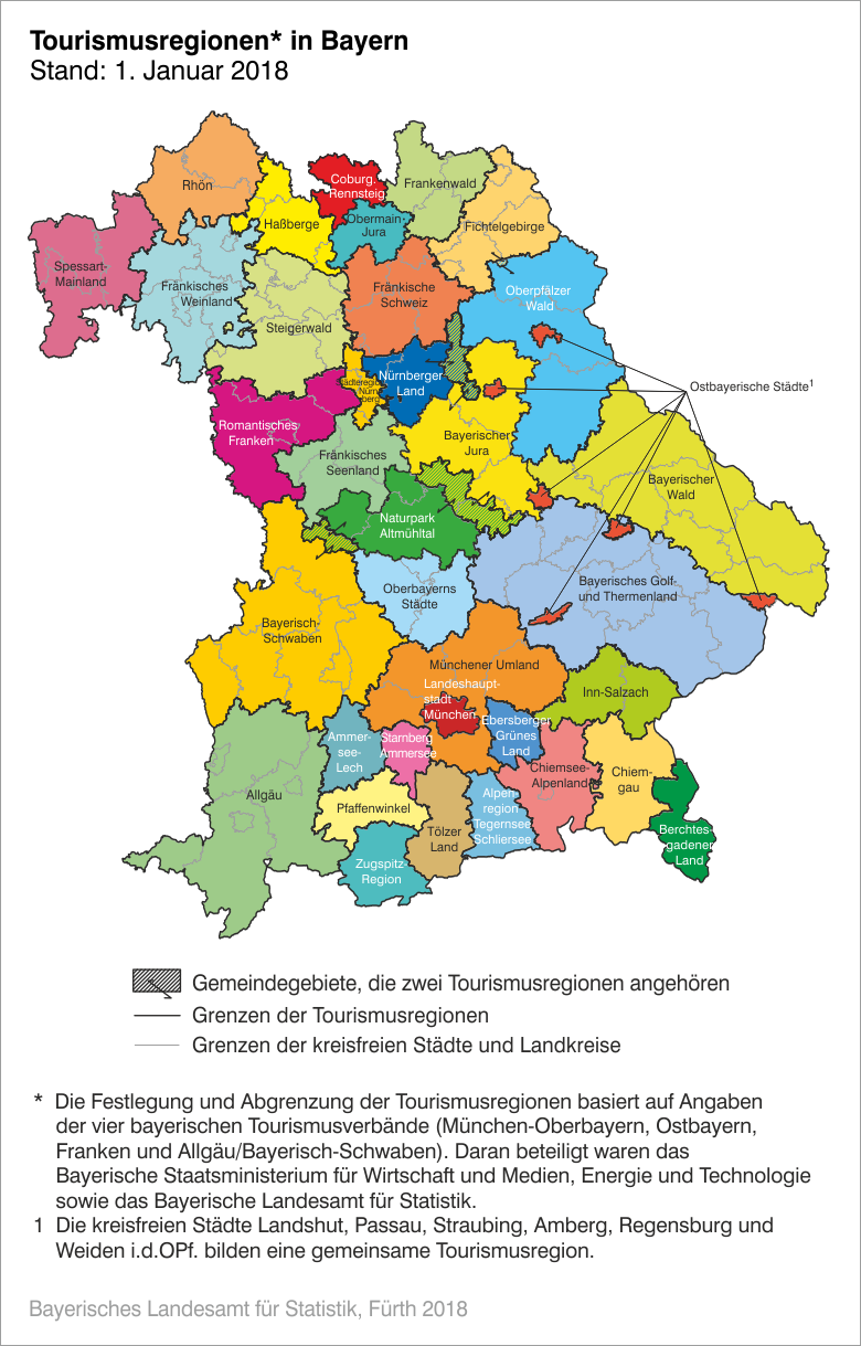 Karte Tourismusregionen Karte Tourismusregionen