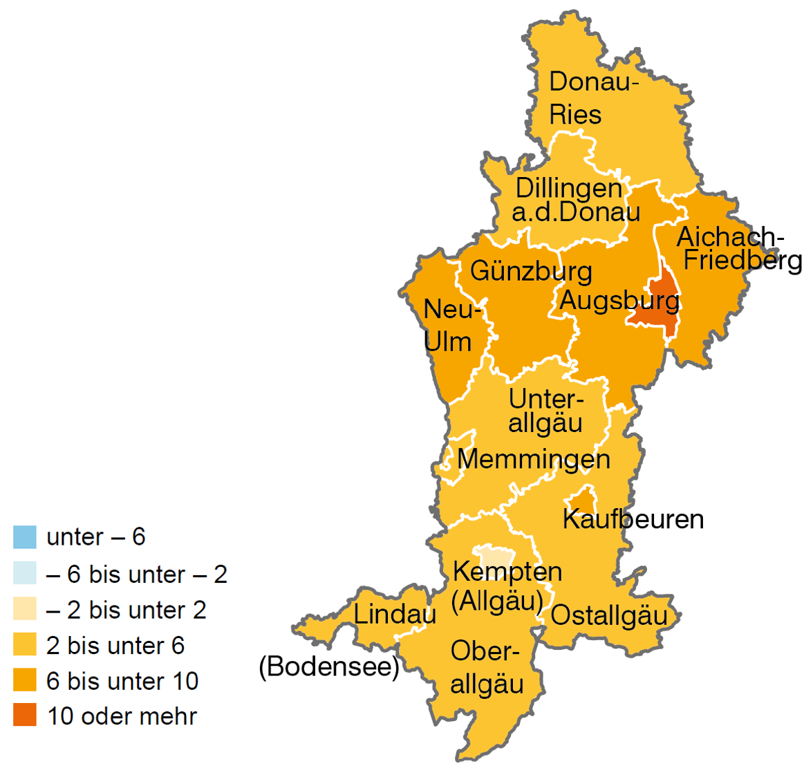 Veränderung der Einwohnerzahl 2022 gegenüber 2011 Veränderung der Einwohnerzahl 2022 gegenüber 2011